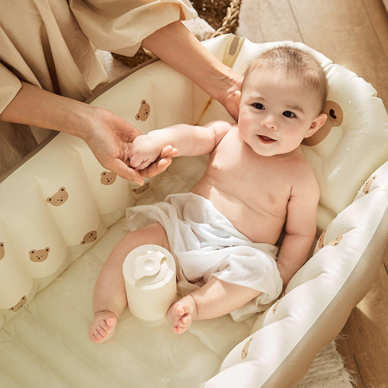 Baby Bear Inflatable Bathtub 🛁🐻 - BabyPlay | Where Joyful Moments Begin! Inflatable Bath Tub