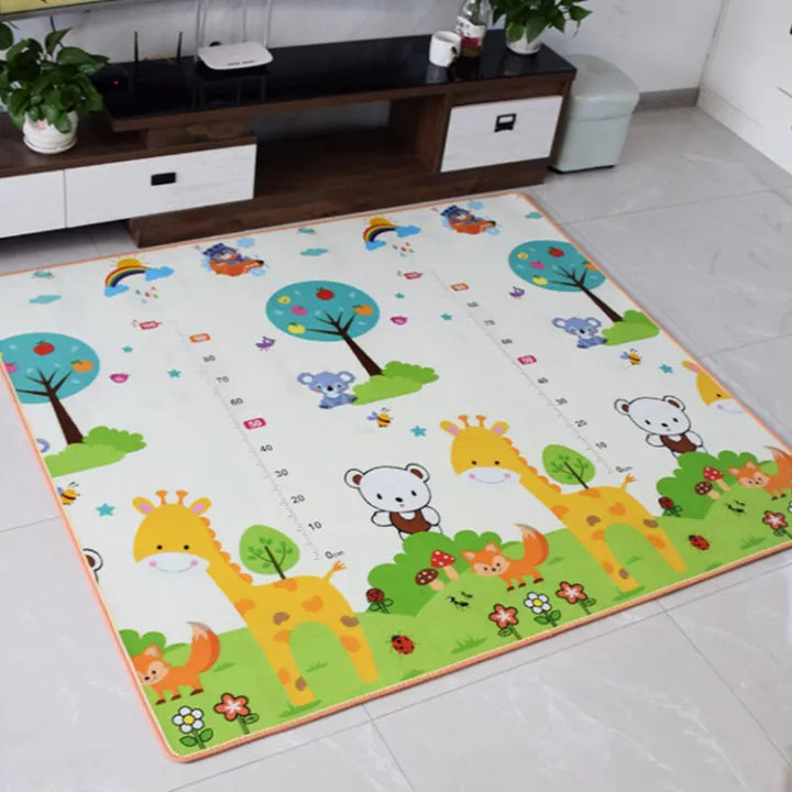 Babyplay Double-Sided Crawling Play Mat | Waterproof & Foldable Floor Mat for Babies