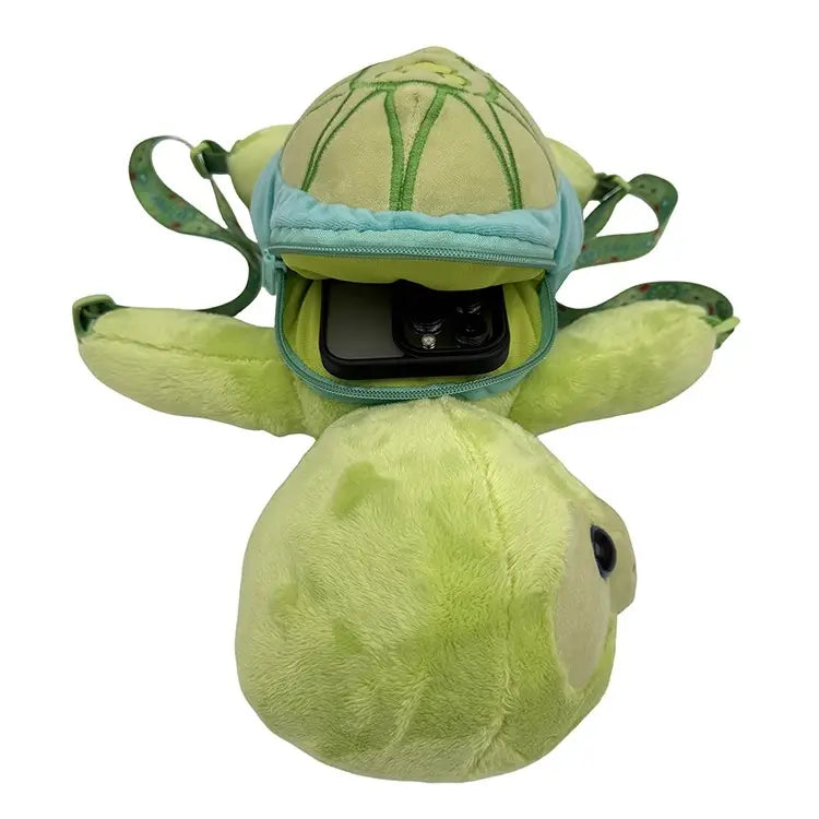 Toddler Sea Turtle Plush Backpack | Super Soft Stuffed Animal Bag for Kids