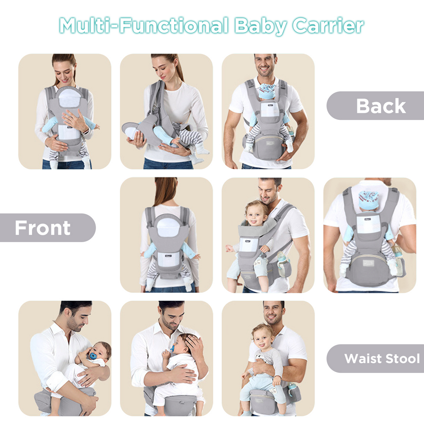 Babyplay™ 4-in-1 Baby Carrier with Seat | Babyplay 👶❤️