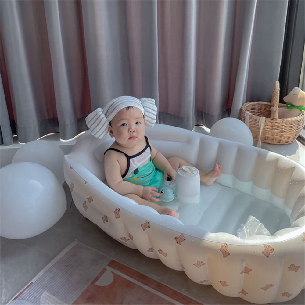 Baby Bear Inflatable Bathtub 🛁🐻 - BabyPlay | Where Joyful Moments Begin! Inflatable Bath Tub