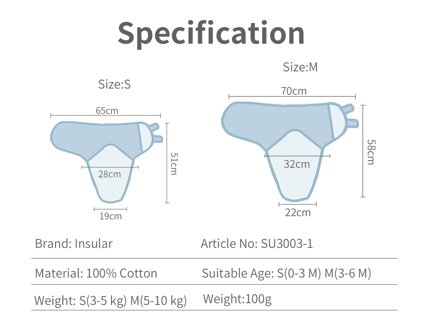 Babyplay Swaddle Me™ Ultra Comfort Adjustable Baby Wrap
