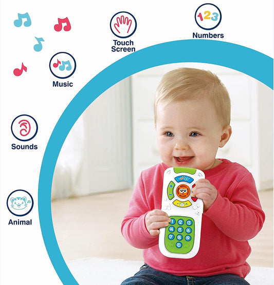 Baby Smart Phone Toy With Lights & Music | TV Remote Toy | 2 In 1 - BabyPlay | Where Joyful Moments Begin! Phone Toy