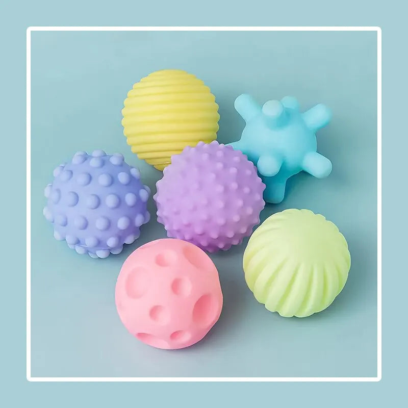 6 PCS Baby Rattle Sensory Balls | Babyplay 🎈👶 - BabyPlay | Where Joyful Moments Begin! Baby Sensory