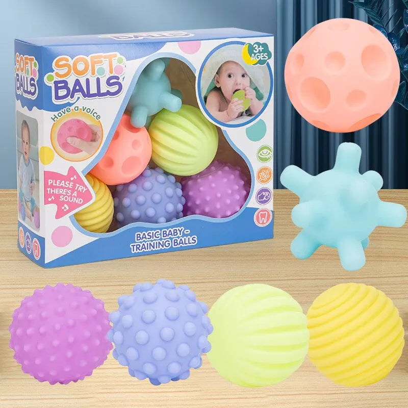 6 PCS Baby Rattle Sensory Balls | Babyplay 🎈👶 - BabyPlay | Where Joyful Moments Begin! Baby Sensory