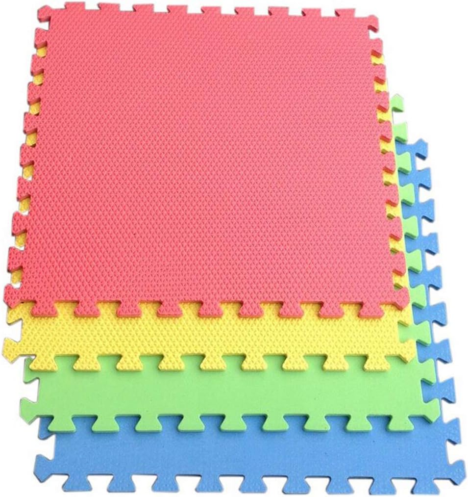 Babyplay 4 PCS MultiColor Puzzle Playmat | Soft Interlocking Foam Floor Mats for Toddler & Kids