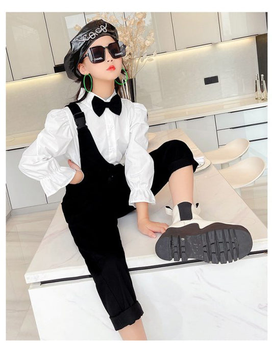 Girl's Jumpsuit Single Strap With Straight Trousers (4-12 Years) - BabyPlay | Where Joyful Moments Begin! Girl's Jumpsuit