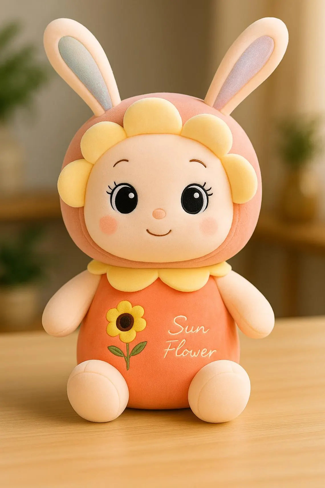 Sunflower Bunny Plushie - BabyPlay | Where Joyful Moments Begin! Baby Plush Toy