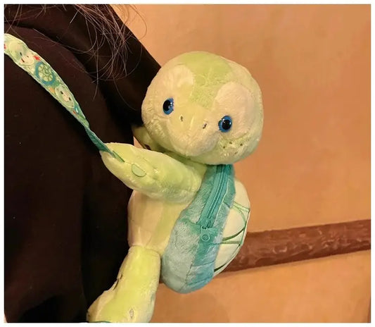 Toddler Sea Turtle Plush Backpack | Super Soft Stuffed Animal Bag for Kids