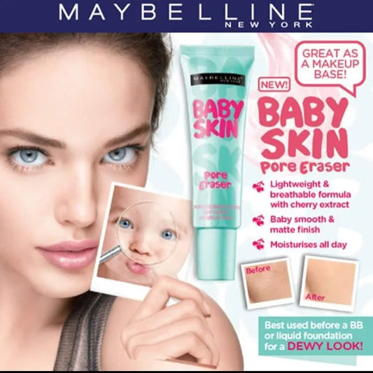 Maybelline Baby Skin Instant Pore Eraser Primer | Matte & Poreless Finish (30ml)