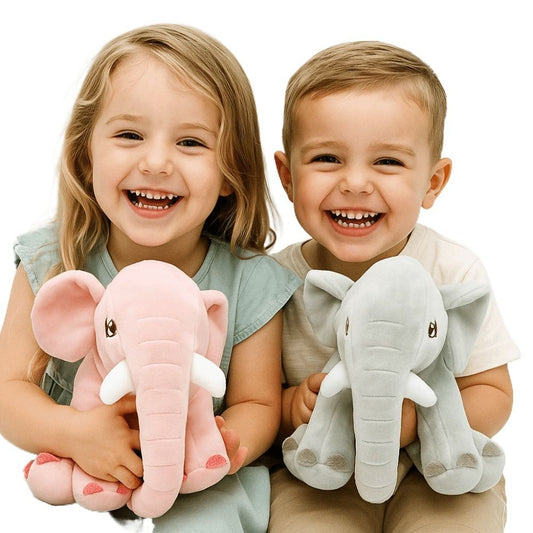 Sitting Baby Elephant Plush Toy | Soft Stuffed Animal for Kids & Babies