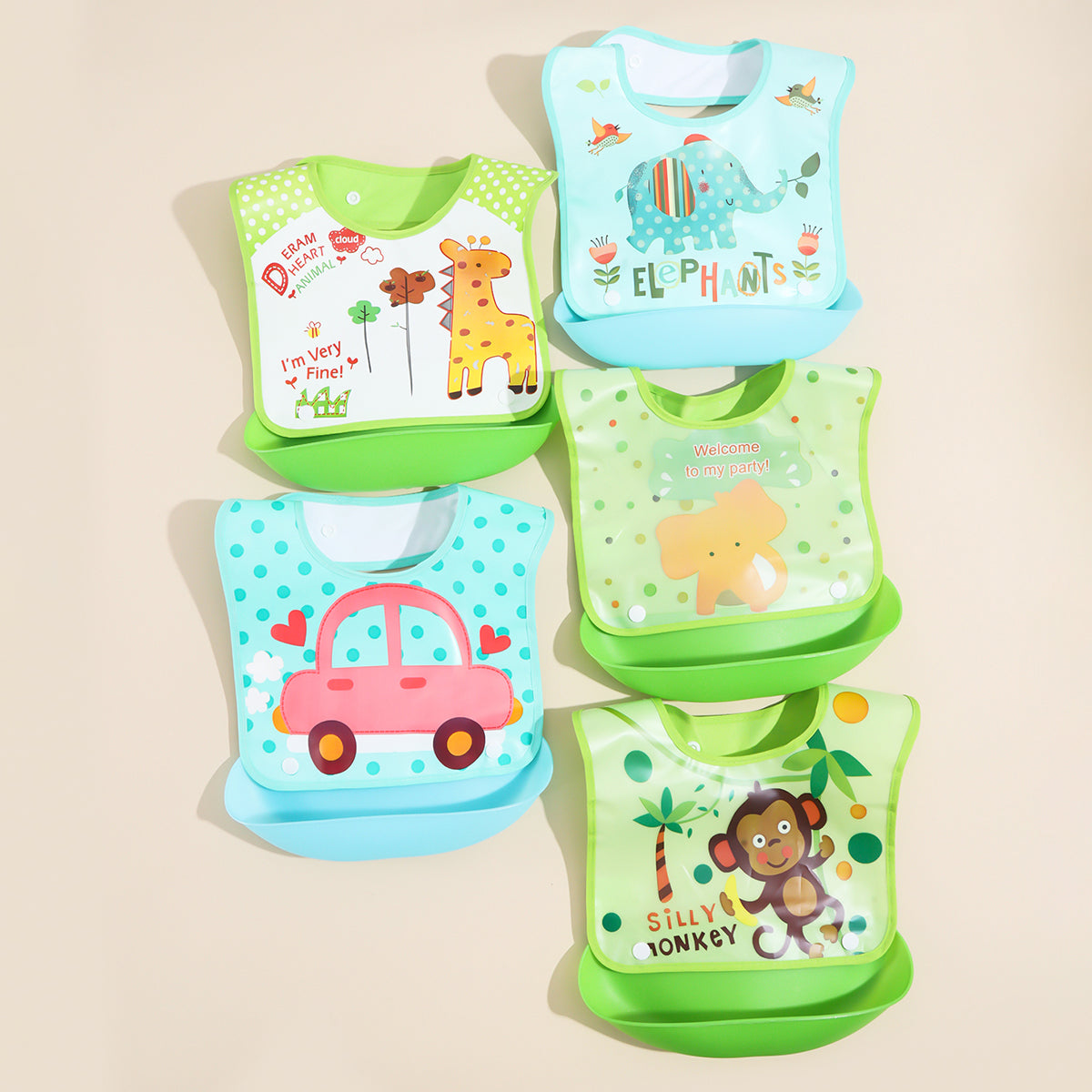 Cartoon Baby Bibs 👶🍉 - BabyPlay | Where Joyful Moments Begin! Cartoon Baby Bibs
