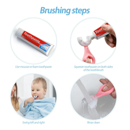 U-Shaped Baby Silicone Toothbrush | Premium Quality - Babyplay, Where Joyful Moments Begin! Baby Play Babyplay, Where Joyful Moments Begin!