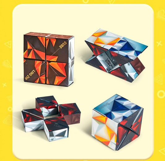 3D Geometric Cube Toy | Infinitely Reversible Magnetic Cube | Kids Reliever Fidget Toy - Babyplay, Where Joyful Moments Begin! Baby Play Babyplay, Where Joyful Moments Begin!
