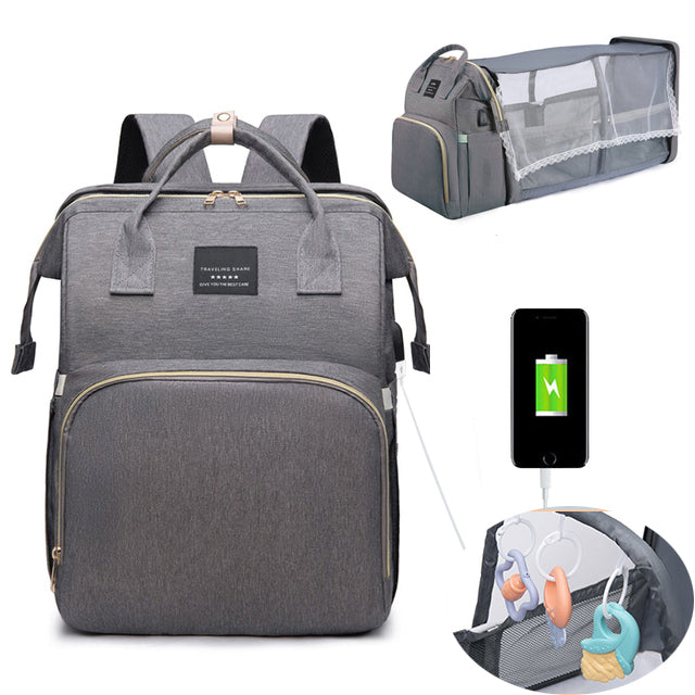 Mommy’s Travel Crib Diaper Bag 👜👶 - BabyPlay | Where Joyful Moments Begin! Baby Storage & Bed