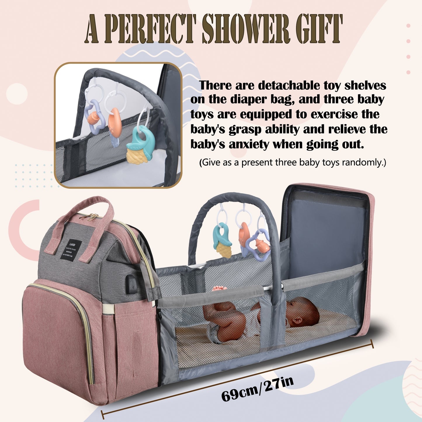Mommy’s Travel Crib Diaper Bag 👜👶 - BabyPlay | Where Joyful Moments Begin! Baby Storage & Bed