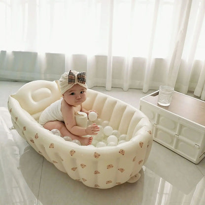Baby Bear Inflatable Bathtub 🛁🐻 - BabyPlay | Where Joyful Moments Begin! Inflatable Bath Tub