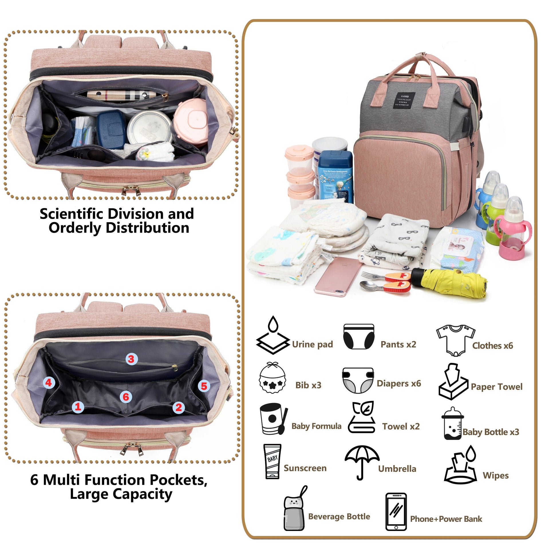 Mommy’s Travel Crib Diaper Bag 👜👶 - BabyPlay | Where Joyful Moments Begin! Baby Storage & Bed