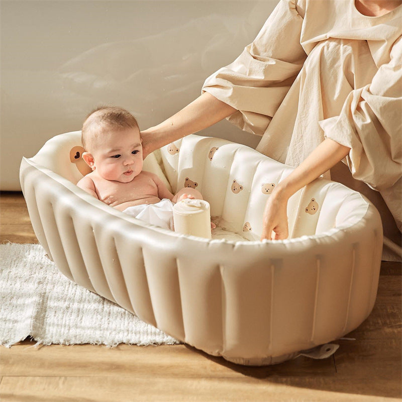 Baby Bear Inflatable Bathtub 🛁🐻 - BabyPlay | Where Joyful Moments Begin! Inflatable Bath Tub