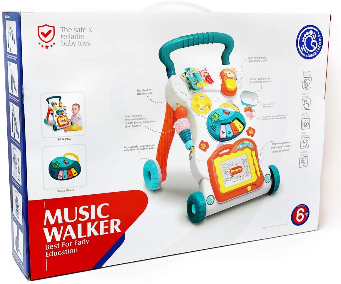 4 In 1 Baby Walker | Toddler Push Music Walker | Educational Learning Toy - Babyplay, Where Joyful Moments Begin! Baby Play Babyplay, Where Joyful Moments Begin!