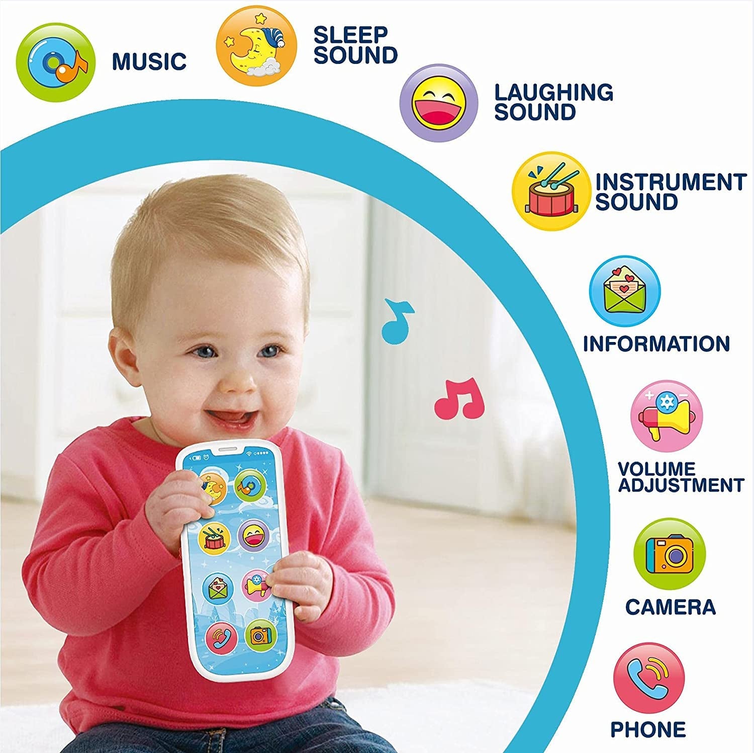 Baby Smart Phone Toy With Lights & Music | TV Remote Toy | 2 In 1 - Babyplay, Where Joyful Moments Begin! Baby Play Babyplay, Where Joyful Moments Begin!