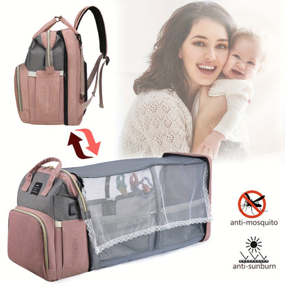 Mommy’s Travel Crib Diaper Bag 👜👶 - BabyPlay | Where Joyful Moments Begin! Baby Storage & Bed