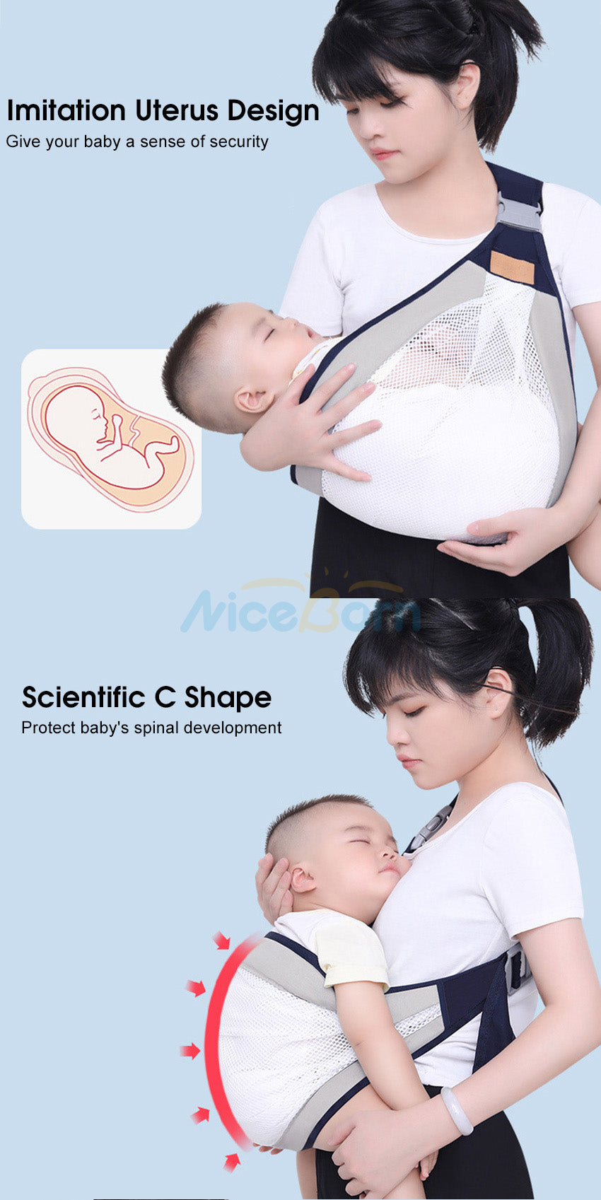 Baby Carrier - Ergonomic One Shoulder Baby Strap - Babyplay, Where Joyful Moments Begin! Baby Play Babyplay, Where Joyful Moments Begin!