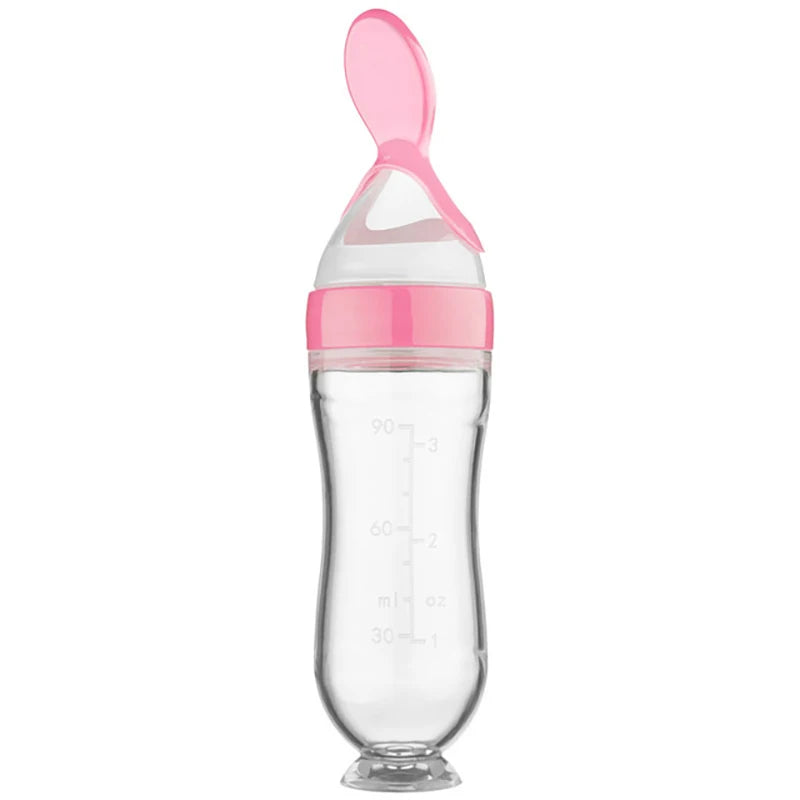 Silicone Squeezing Feeding Bottle 🍼 - BabyPlay | Where Joyful Moments Begin! Baby Feeder