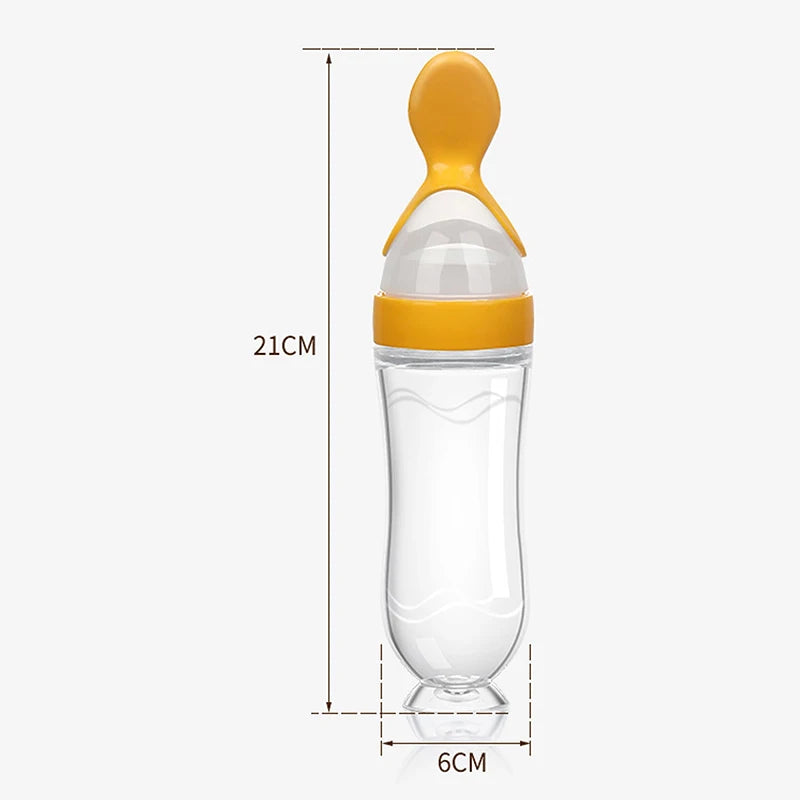 Silicone Squeezing Feeding Bottle 🍼 - BabyPlay | Where Joyful Moments Begin! Baby Feeder