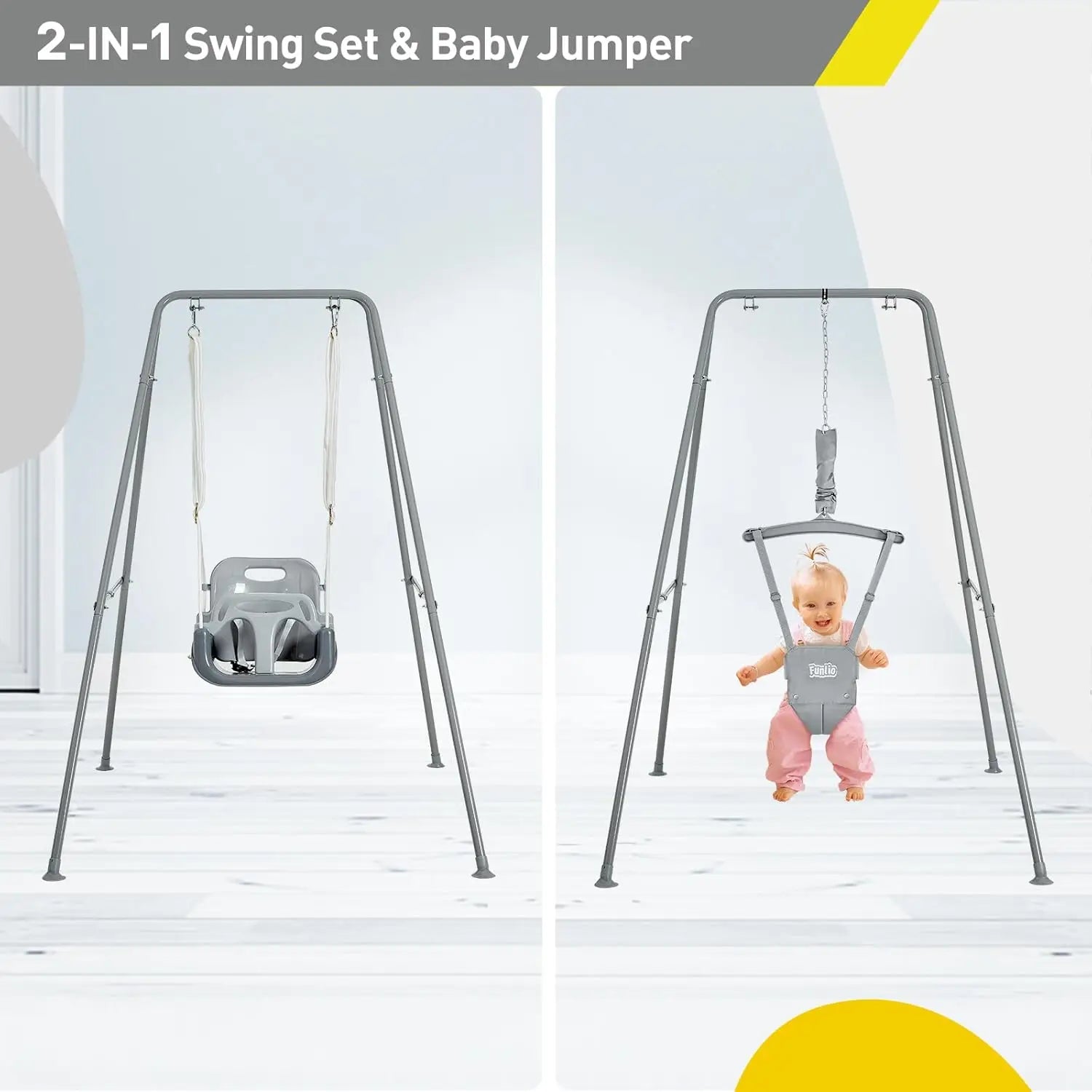 2 in 1 Baby Jumper Swing Set for Toddlers | Babyplay 🏃‍♂️🎠 - BabyPlay | Where Joyful Moments Begin! Baby Jumper