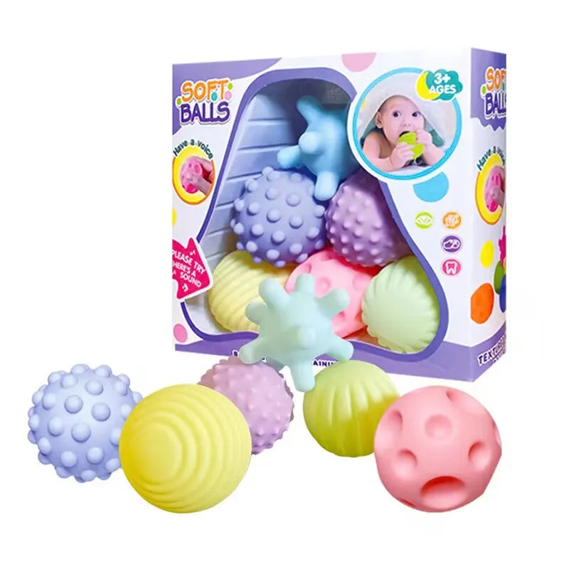 6 PCS Baby Rattle Sensory Balls | Babyplay 🎈👶 - BabyPlay | Where Joyful Moments Begin! Baby Sensory