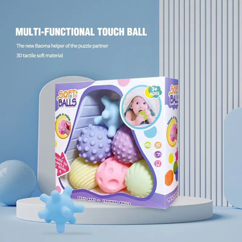 6 PCS Baby Rattle Sensory Balls | Babyplay 🎈👶 - BabyPlay | Where Joyful Moments Begin! Baby Sensory