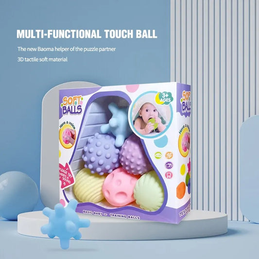 6 PCS Baby Rattle Sensory Balls | Babyplay 🎈👶 - BabyPlay | Where Joyful Moments Begin! Baby Sensory