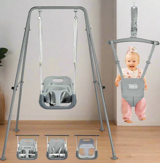 2 in 1 Baby Jumper Swing Set for Toddlers | Babyplay 🏃‍♂️🎠 - BabyPlay | Where Joyful Moments Begin! Baby Jumper