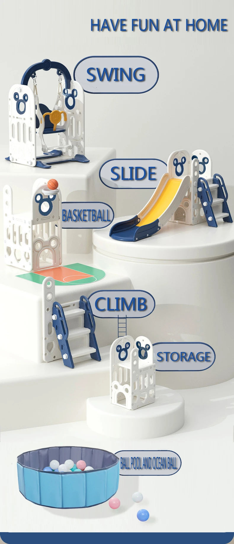 Baby Swing & Slide | Indoor Playground | Babyplay 🛝🎠