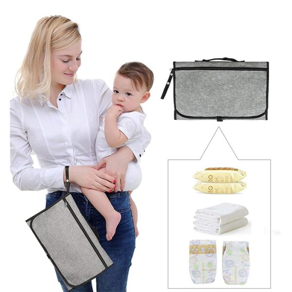 Waterproof Baby Diaper Changing Mat (Diaper Pocket + Wipes Pocket) - Babyplay, Where Joyful Moments Begin! Baby Play Babyplay, Where Joyful Moments Begin!