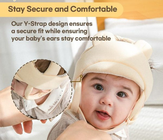 Baby Safety Helmet – Gots Certified Cotton, Adjustable & Ultra-lightweight Head Protector For Crawling & Walking Infants & Toddlers