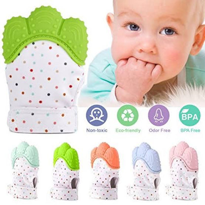 Chewable Baby Teething Mitten Silicone Gloves | Premium Quality - Babyplay, Where Joyful Moments Begin! Baby Play Babyplay, Where Joyful Moments Begin! Green