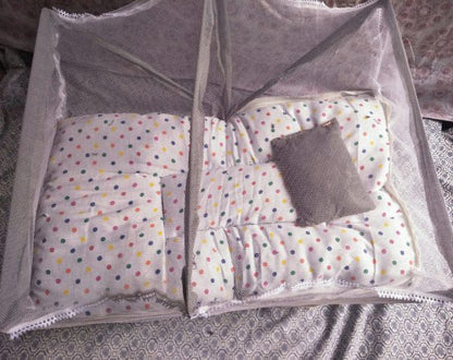 Anti-Mosquito Baby Bed & Pillow | Foldable & Easy To Carry - Babyplay, Where Joyful Moments Begin! Baby Play Babyplay, Where Joyful Moments Begin!