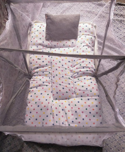 Anti-Mosquito Baby Bed & Pillow | Foldable & Easy To Carry - Babyplay, Where Joyful Moments Begin! Baby Play Babyplay, Where Joyful Moments Begin!