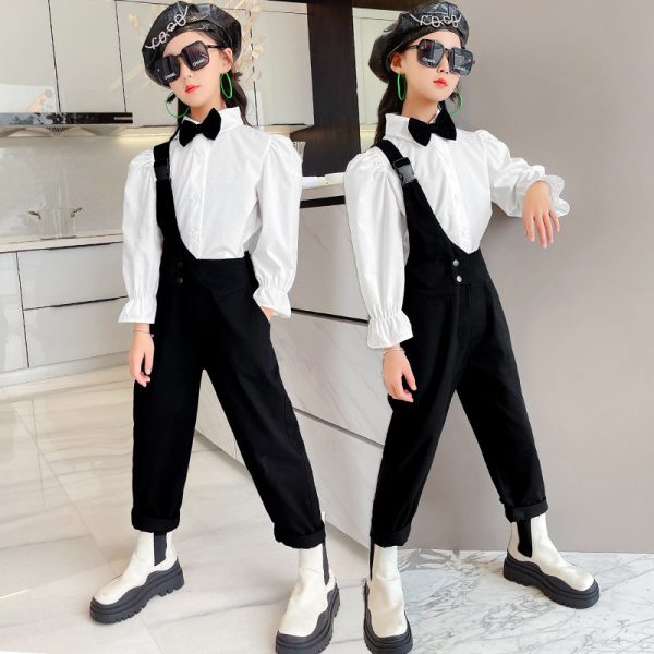 Girl's Jumpsuit Single Strap With Straight Trousers (4-12 Years) - Babyplay, Where Joyful Moments Begin! Baby Play Babyplay, Where Joyful Moments Begin!