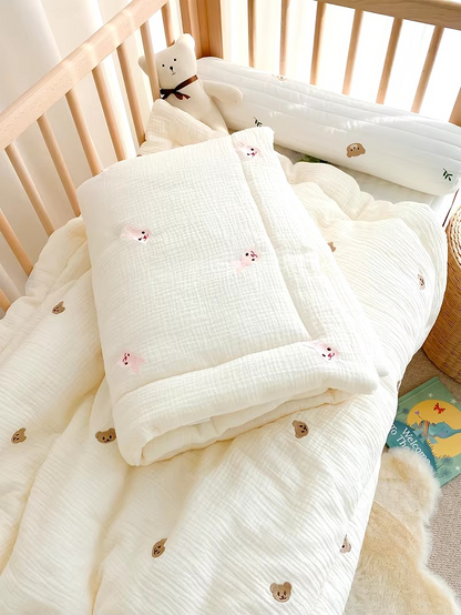 Soft Cotton Baby Blanket 🐻🌼 - BabyPlay | Where Joyful Moments Begin!