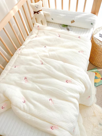 Soft Cotton Baby Blanket 🐻🌼 - BabyPlay | Where Joyful Moments Begin!
