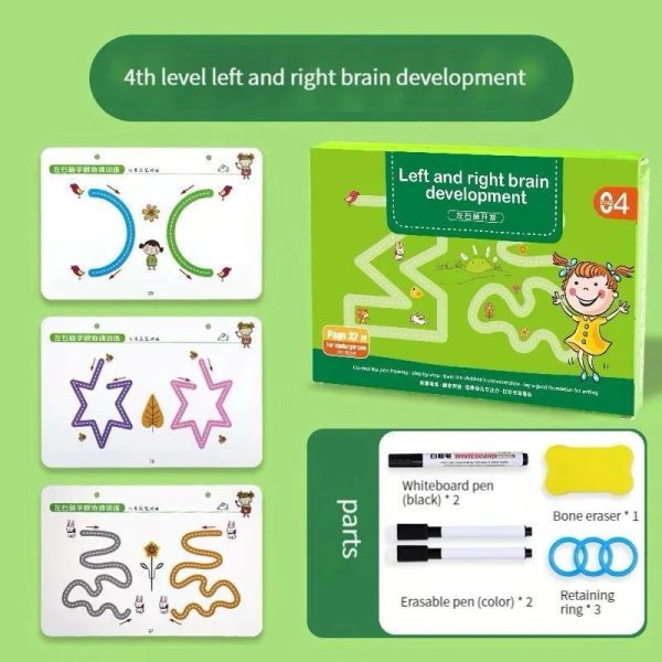 A5 Size Magical Tracing Workbook Set Pen Control Training Book Reusable Practice Tracing Book (32 Pages) - Babyplay, Where Joyful Moments Begin! Baby Play Babyplay, Where Joyful Moments Begin!