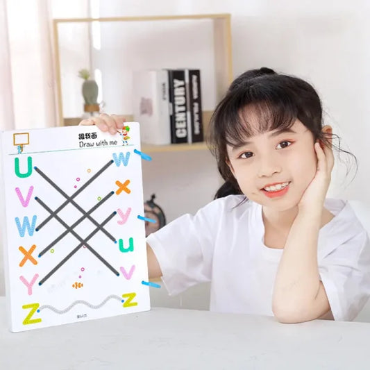 A5 Size Magical Tracing Workbook Set Pen Control Training Book Reusable Practice Tracing Book (32 Pages) - Babyplay, Where Joyful Moments Begin! Baby Play Babyplay, Where Joyful Moments Begin!