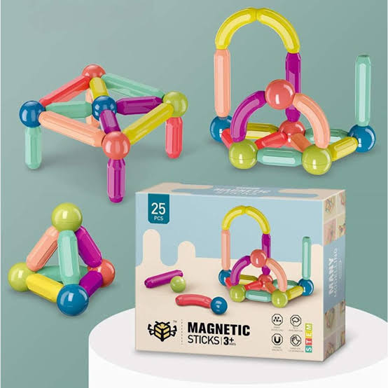 Magnetic Intelligent Magnetic Construction Set For Brain Development 21 100g ( 25 Pcs ) Ages 3+ - Babyplay, Where Joyful Moments Begin! Baby Play Babyplay, Where Joyful Moments Begin!
