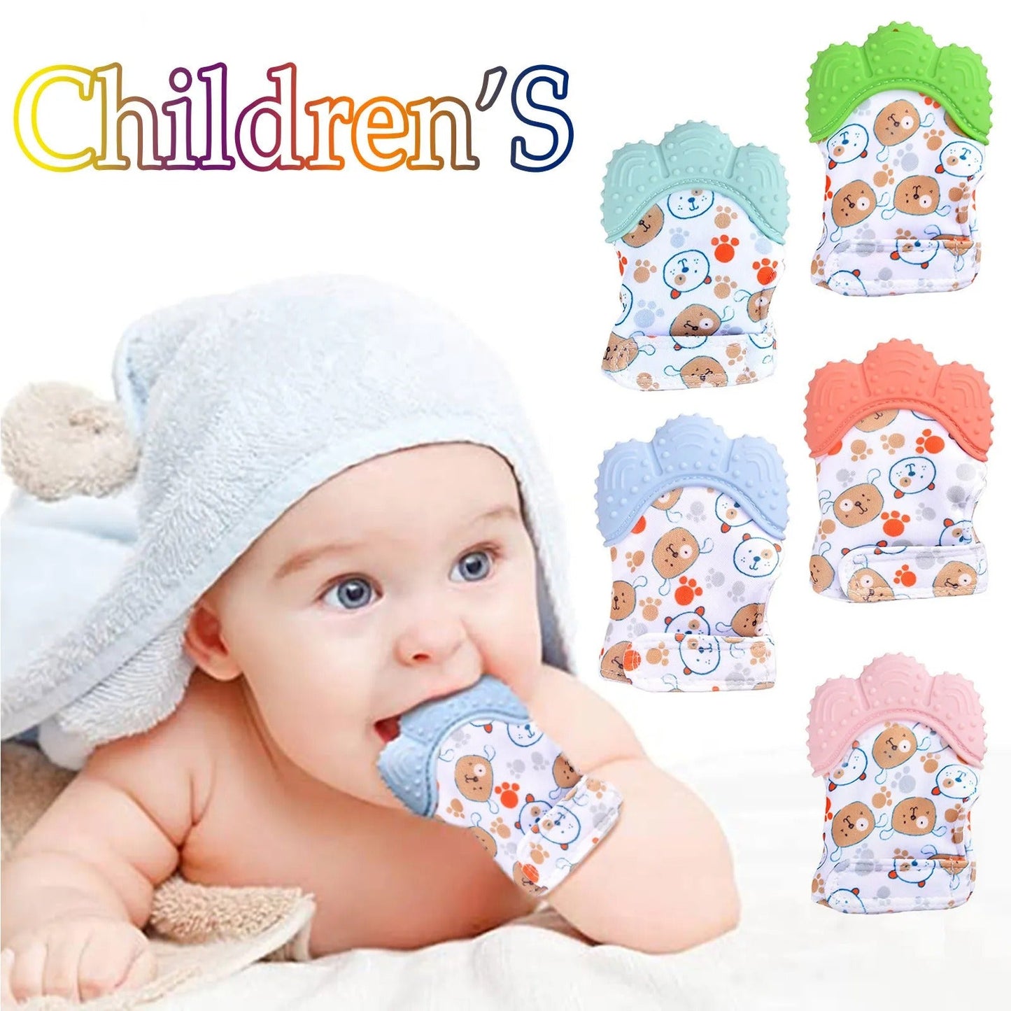 Chewable Baby Teething Mitten Silicone Gloves | Premium Quality - Babyplay, Where Joyful Moments Begin! Baby Play Babyplay, Where Joyful Moments Begin!
