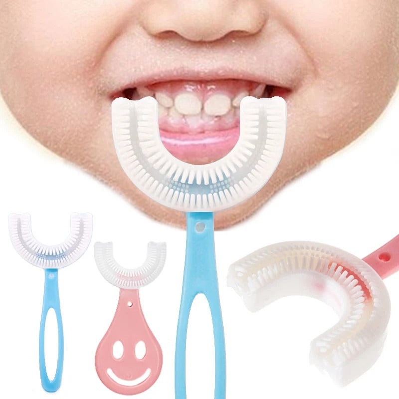 U-Shaped Baby Silicone Toothbrush | Premium Quality - Babyplay, Where Joyful Moments Begin! Baby Play Babyplay, Where Joyful Moments Begin!