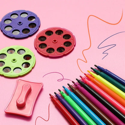 Projector Table For Kids (12 Markers, 1 Sketch Book, 3 Projector Discs & 1 Duster Included) - Babyplay, Where Joyful Moments Begin! Baby Play Babyplay, Where Joyful Moments Begin!