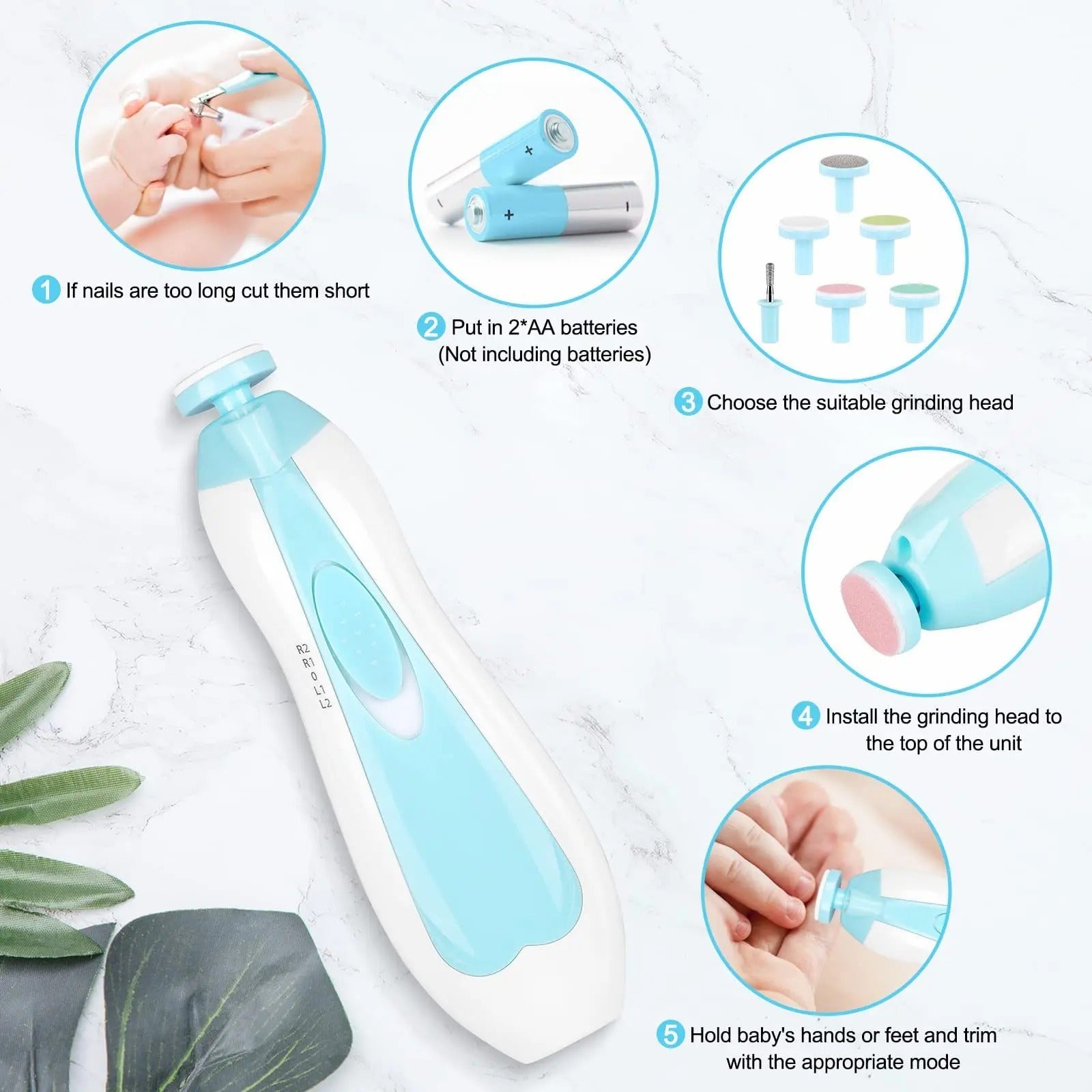 Safe Electric Baby Nail Trimmer | Colorful Baby Nail File Kit - Babyplay, Where Joyful Moments Begin! Baby Play Babyplay, Where Joyful Moments Begin!